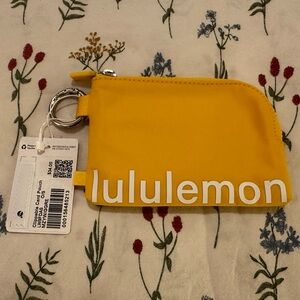 Lululemon Yellow Clippable Card Pouch